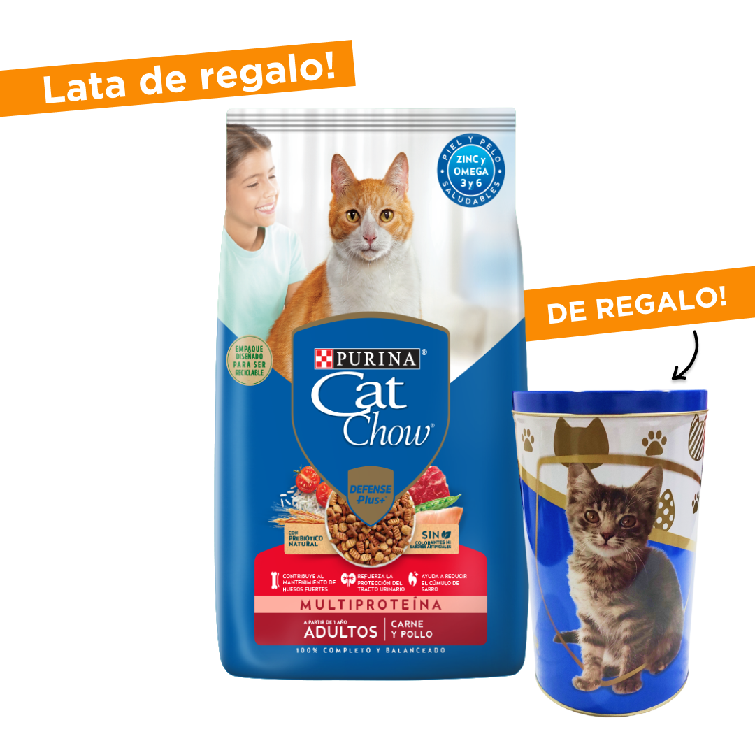 Cat Chow gato adulto carne 15 Kg + Lata de regalo